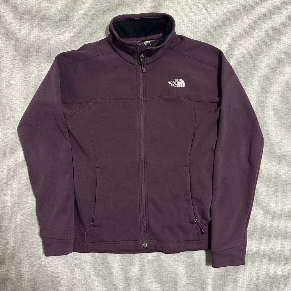 North Face Womens XS Schenley Full Zip Fleece Jacket Plum Purple Mock Neck
